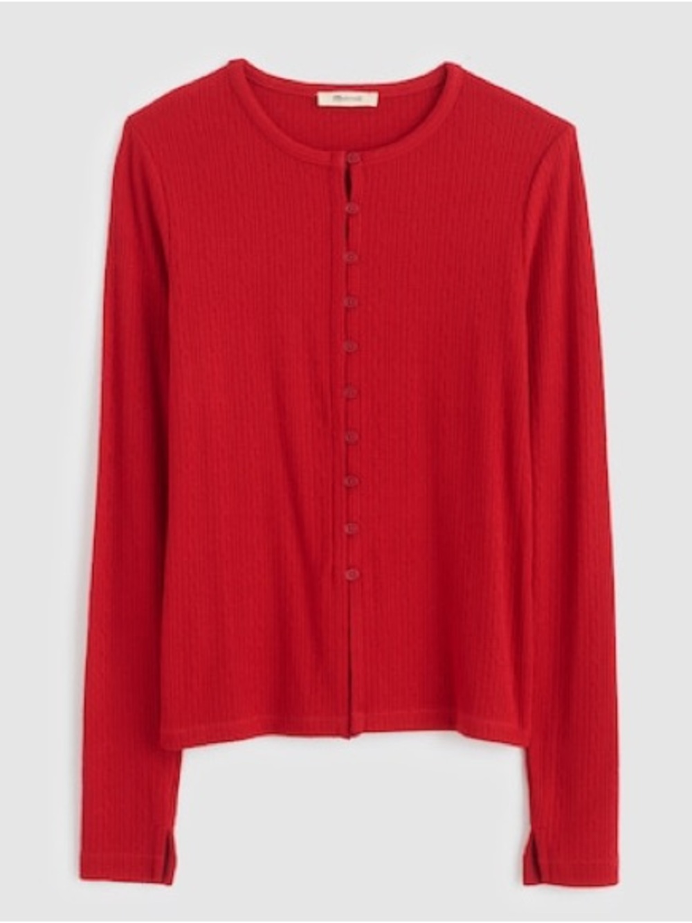 Madewell Pointelle Cutaway Cardigan